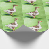 ガチョウのポートレート ラッピングペーパー (角)