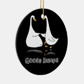 ガチョウの刺繍が施された間抜けガチョウ最高のの金 セラミックオーナメント (右)