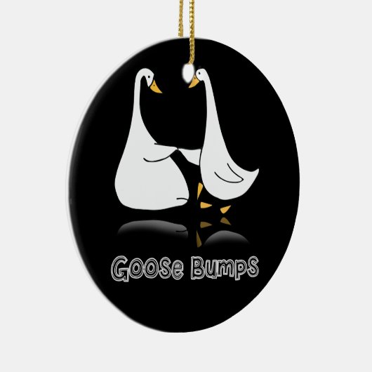 ガチョウの刺繍が施された間抜けガチョウ最高のの金 セラミックオーナメント (右)