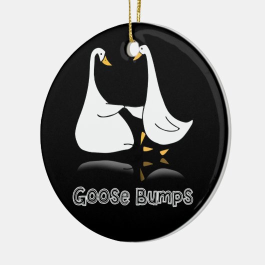 ガチョウの刺繍が施された間抜けガチョウ最高のの金 セラミックオーナメント (左)