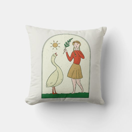 ガチョウの少女 クッション (正面)