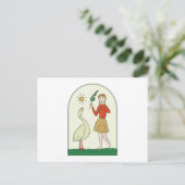 ガチョウの少女 ポストカード (スタンド正面)