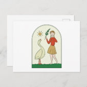 ガチョウの少女 ポストカード (正面/裏面)