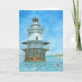 ガチョウの岩の明るい水色 サンキューカード