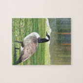 ガチョウの水辺、野生動物、自然 ジグソーパズル (横)