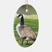 ガチョウの水辺、野生動物、自然 セラミックオーナメント (右)