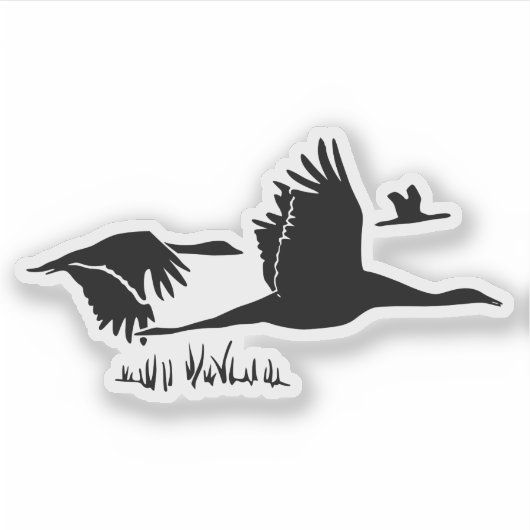 ガチョウの群れ シール (正面)