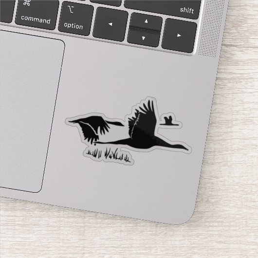 ガチョウの群れ シール (詳細)