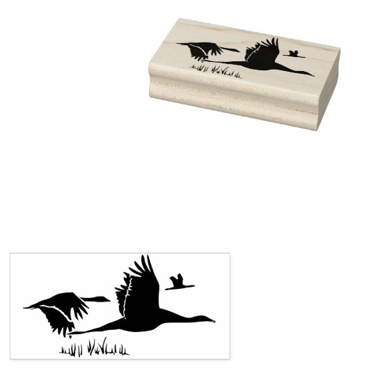 ガチョウの群れ ラバースタンプ (押印)