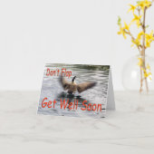 ガチョウの羽ばたきが早く良くなる カード (黄色い花)