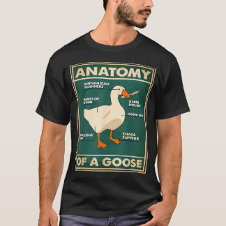 ガチョウの解剖学が面白い!動物好きのための面白いミーム Tシャツ