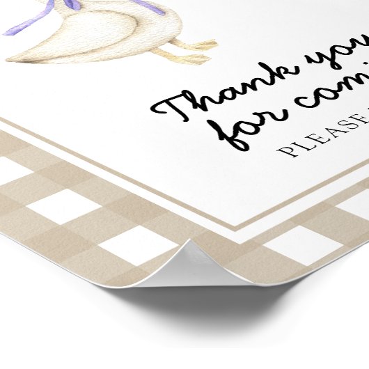 ガチョウの赤ちゃんシャワー – ありがとうござ来う ポスター (角)