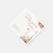 ガチョウの間抜け少女の赤ちゃんシャワー スタンダードカクテルナプキン (角)