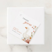 ガチョウの間抜け少女の赤ちゃんシャワー フェイバータグ (インサイチュ)