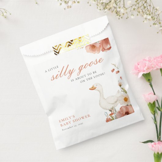 ガチョウの間抜け少女の赤ちゃんシャワー フェイバーバッグ (封をした状態)