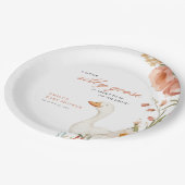 ガチョウの間抜け少女の赤ちゃんシャワー ペーパープレート (アングル)