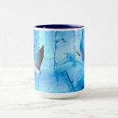ガチョウの青い雪のマグカップ マグカップ (中央)