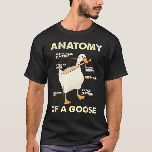 ガチョウの鳴き声の解剖学 Tシャツ (正面)