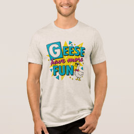 ガチョウはもっと楽しいTシャツ ビンテージ ガチョウ飼育者ギフト トライブレンドTシャツ