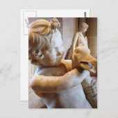 ガチョウを持つ古代ギリシャの少年 ポストカード (正面/裏面)