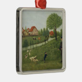 ガチョウを持つ子供 メタルオーナメント (右)