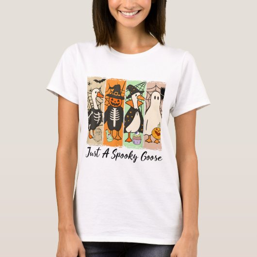 ガチョウ不気味のハロウィンの衣装のシャ不気味ツ Tシャツ (正面)