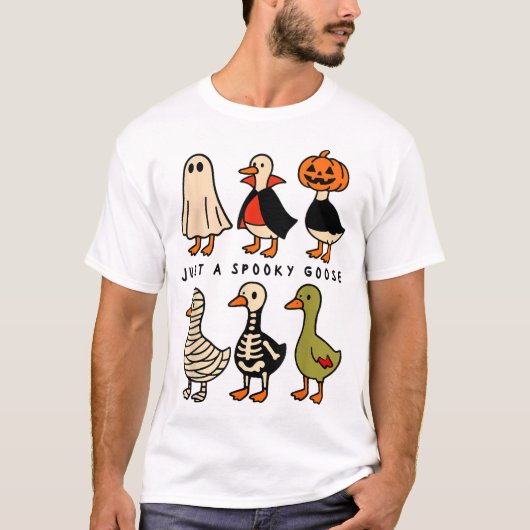 ガチョウ不気味のハロウィン間抜けガン Tシャツ (正面)
