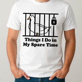 ガチョウ好きのための面白いガチョウのミーム サラシスティックなユーモア Tシャツ