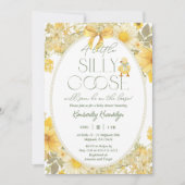 ガチョウ男女兼用の赤ちゃん 招待状 (正面)