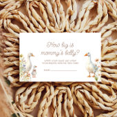 ガチョウ赤ちゃんシャワーどのようにママの腹の大きさ エンクロージャーカード