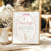 ガチョウ間抜けおむつラッフルガール赤ちゃんシャワー ポスター