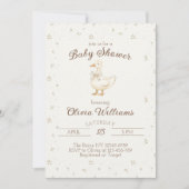 ガチョウ間抜けがベビーシャワーを浴びる 招待状 (正面)