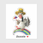 ガチョウ間抜けが緩いスケッチに、ガウが間抜けいる シール (シート)