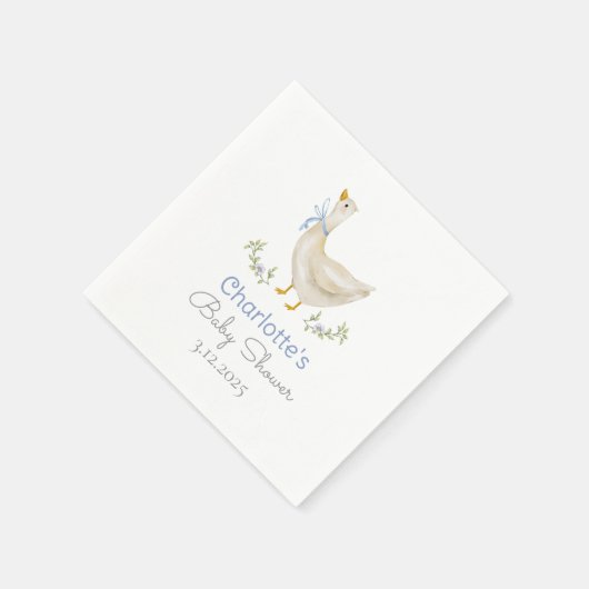 ガチョウ間抜けが緩い男の赤ちゃんシャワー スタンダードカクテルナプキン (角)