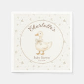 ガチョウ間抜けが緩い男の赤ちゃんシャワー スタンダードカクテルナプキン (正面)