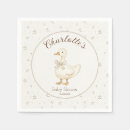 ガチョウ間抜けが緩い男の赤ちゃんシャワー スタンダードカクテルナプキン
