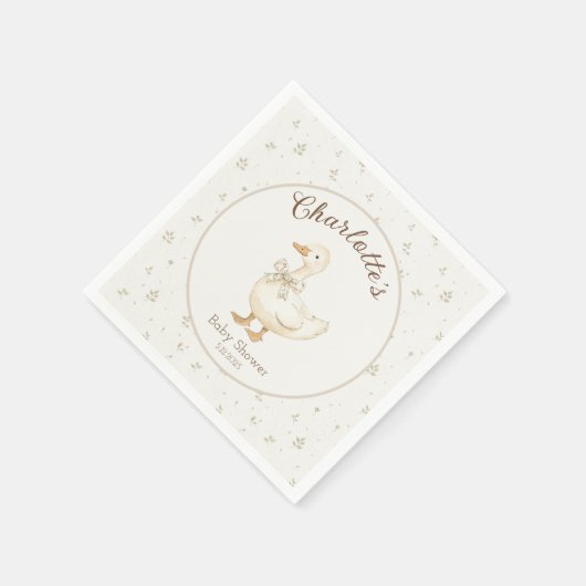 ガチョウ間抜けが緩い男の赤ちゃんシャワー スタンダードカクテルナプキン (角)
