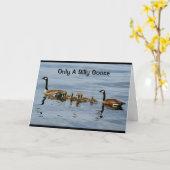 ガチョウ間抜けだけ忘れが誕生日! カード (黄色い花)