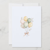 ガチョウ間抜けのボーイフォト月次バナーカード1枚 招待状 (裏面)