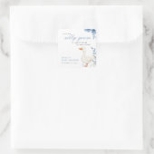 ガチョウ間抜けの小男の子のシャワー スクエアシール (バッグ)