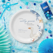 ガチョウ間抜けの小男の子のシャワー ペーパープレート (パーティー)