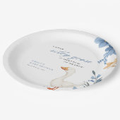 ガチョウ間抜けの小男の子のシャワー ペーパープレート (アングル)