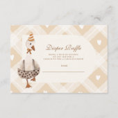 ガチョウ間抜けの赤お洒落ちゃんシャワーおむつラッフル エンクロージャーカード (正面)