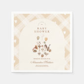 ガチョウ間抜けの赤お洒落ちゃんシャワー スタンダードカクテルナプキン (正面)