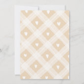 ガチョウ間抜けの赤お洒落ちゃんシャワー 招待状 (裏面)