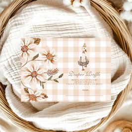 ガチョウ間抜けの赤ちゃんシャワーおむつラッフル エンクロージャーカード