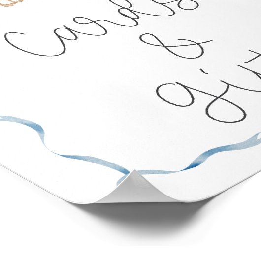 ガチョウ間抜けの赤ちゃんシャワーカードとギフト ポスター (角)