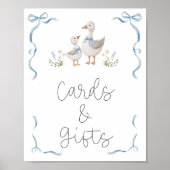 ガチョウ間抜けの赤ちゃんシャワーカードとギフト ポスター (正面)