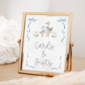 ガチョウ間抜けの赤ちゃんシャワーカードとギフト ポスター