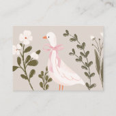 ガチョウ間抜けの赤ちゃんシャワーブックベビーカード エンクロージャーカード (裏面)